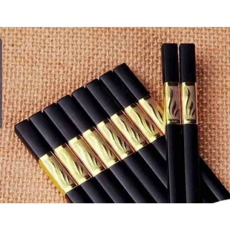 Hộp 10 Đôi Đũa mạ vàng chống mốc chất lượng cao