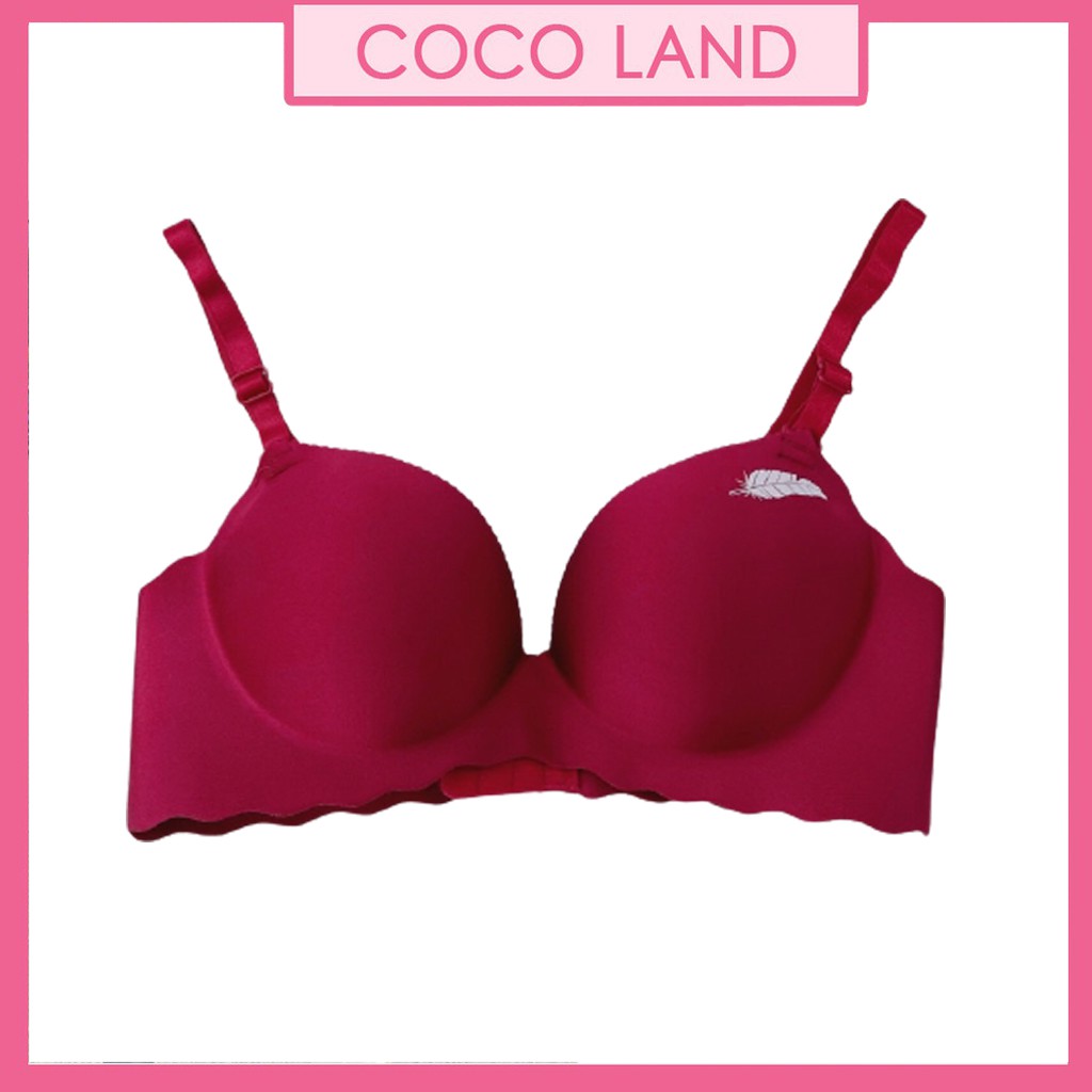 [HOT 2021 Áo lót nữ, Áo ngực trơn cài trước có đệm, không gọng , áo nâng ngực Cao cấp -Quả Chéo, Họa Tiết Hình Lá | BigBuy360 - bigbuy360.vn