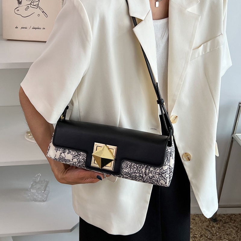 Ielgy Túi Đeo Một Bên Vai Phối Màu Tương Phản Phổ Biến Cho Nữ