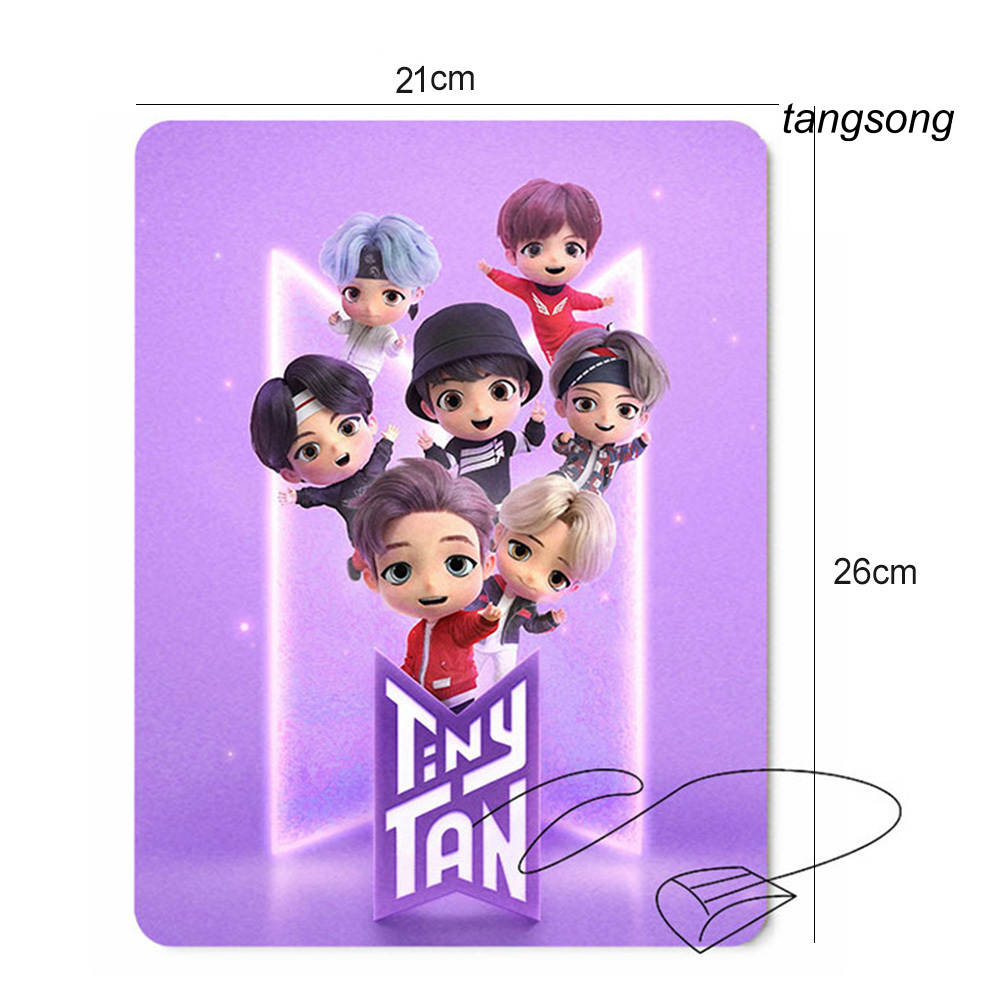 Thảm Lót Chuột Máy Tính Hình Chữ Nhật Họa Tiết Hoạt Hình Dễ Thương