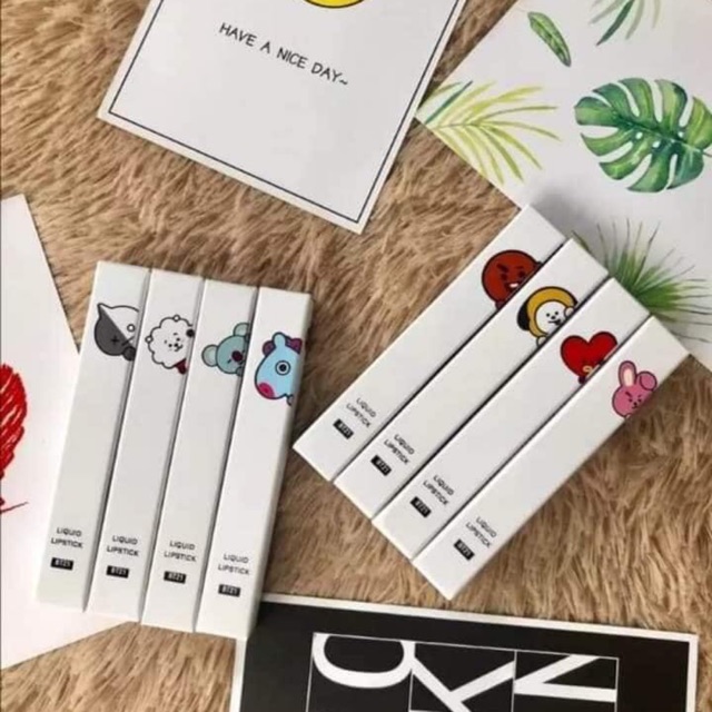 Son kem lì handmade BT21 siêu kute