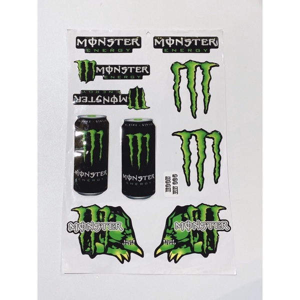 Decal tem nổi tổng hợp mẫu Monster... cao cấp dán xe máy, ô tô, mũ bảo hiểm chống thấm nước, chống bay màu