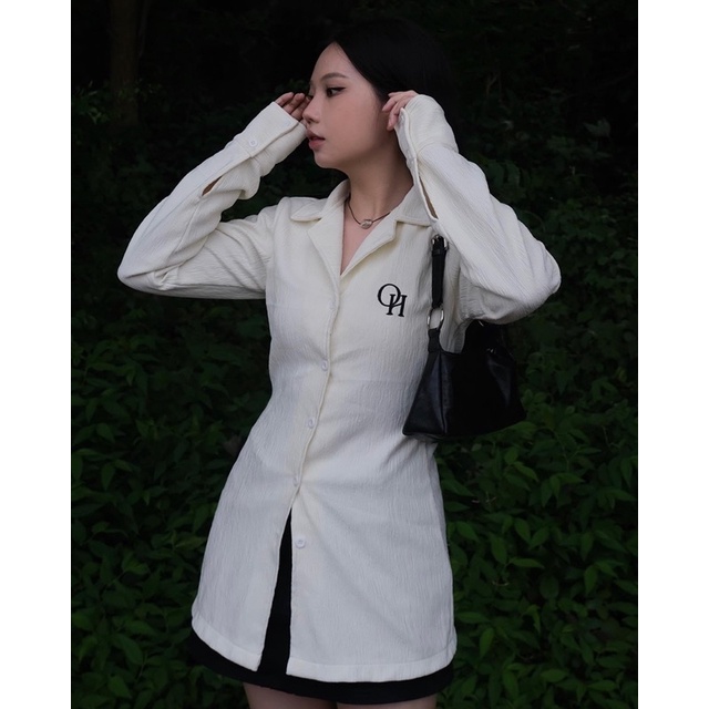 Áo sơ mi dáng dài OHOH