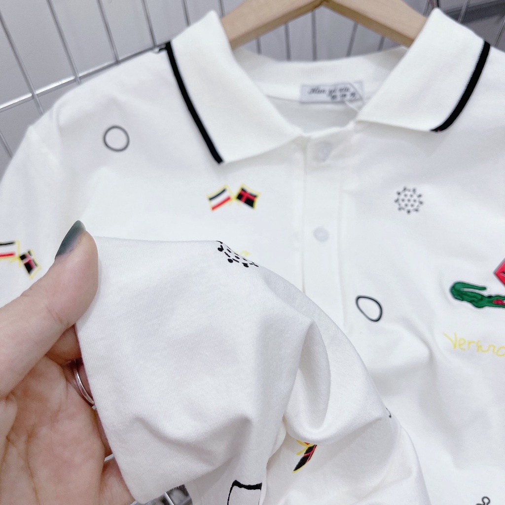 , Áo polo cá sấu in họa tiết, Áo thun polo cá sấu in họa tiết, Chất siêu mát.