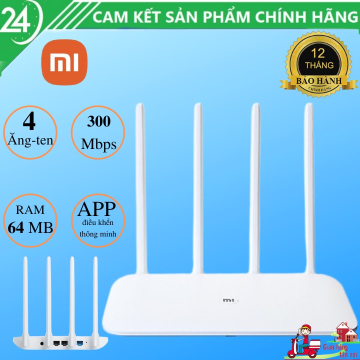 [BẢO HÀNH 12 THÁNG] Bộ Phát Wifi Router Xiaomi 4A Quốc Tế Tiếng Anh - 4 Râu - Kết Nối Mi App Thuận Tiện Sử Dụng