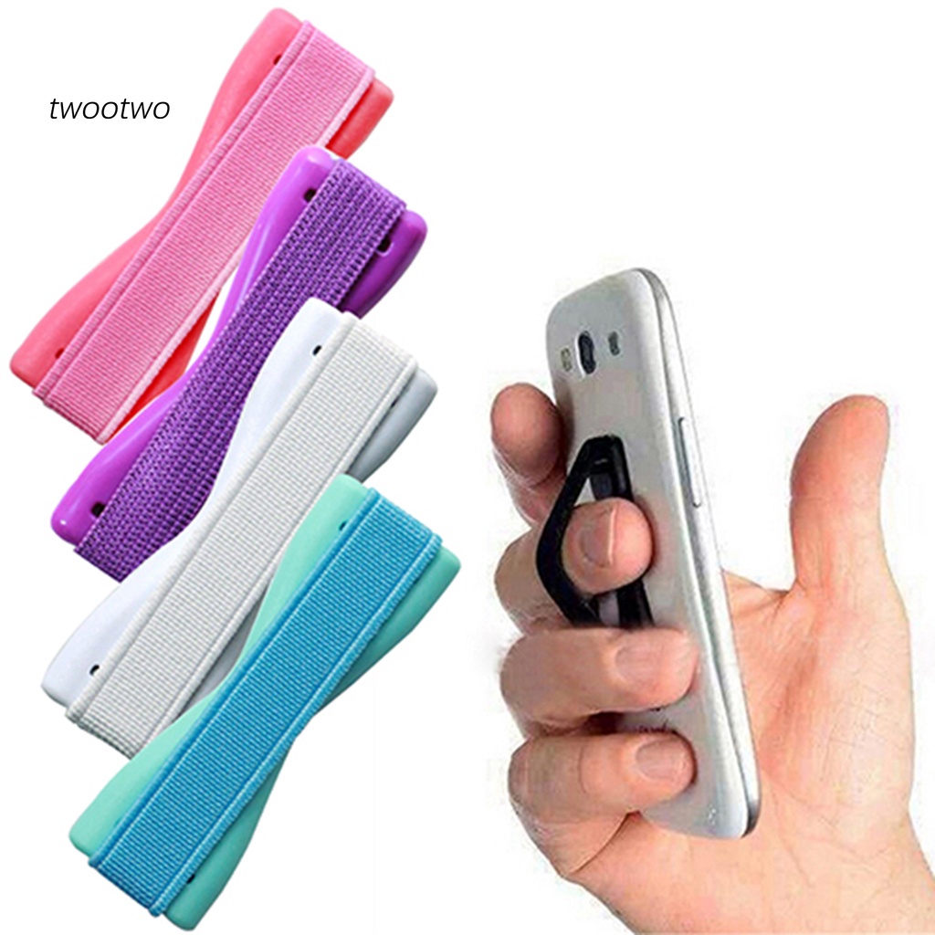 Khăn-Universal Finger Phone Holder Plastic Sling Grip Anti Slip Stand for Tablet Cellphone