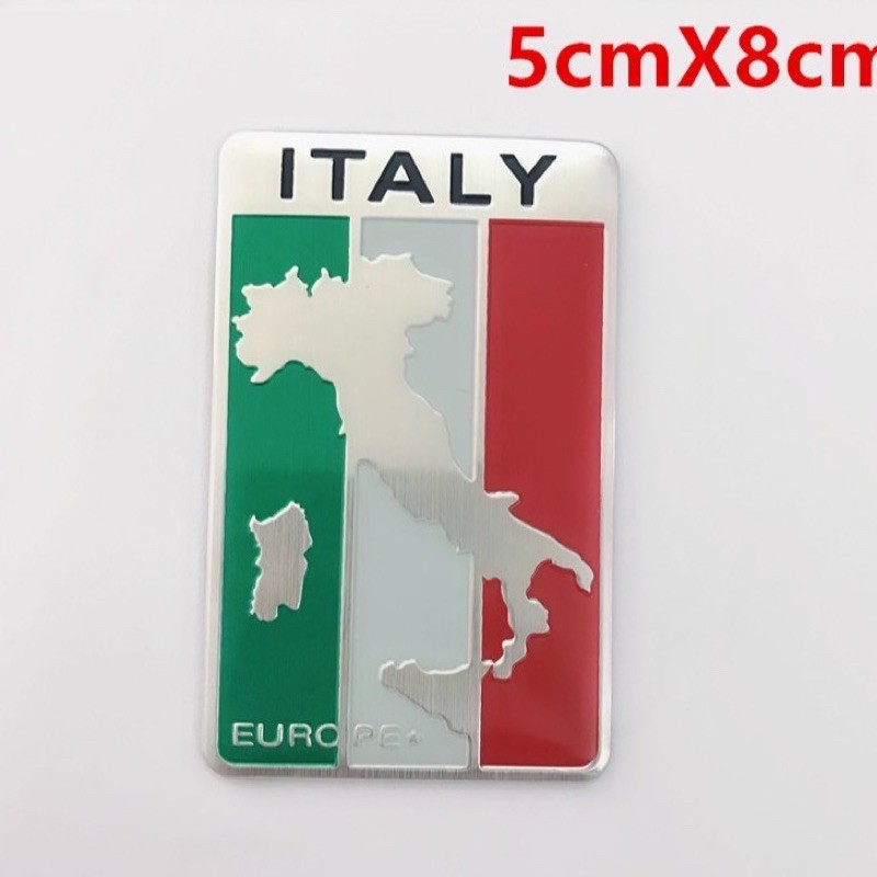 TEM DECAL NHÔM HÌNH CỜ NƯỚC Ý ITALY NHIỀU MẪU LỰA CHỌN RẺ - BỀN - ĐẸP