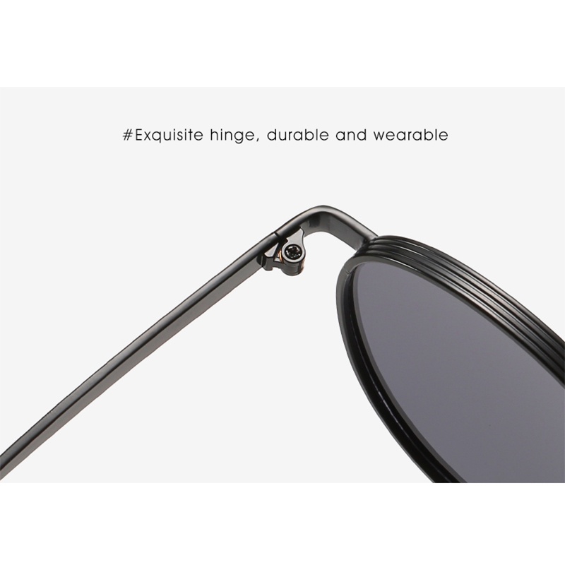 Kính Mát Gọng Tròn Kim Loại Chống Tia UV RZ1284 Thời Trang Cho Nam Và Nữ