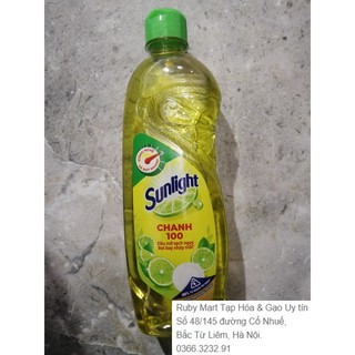 Chai nước rửa bát Sunlight hương chanh 400g