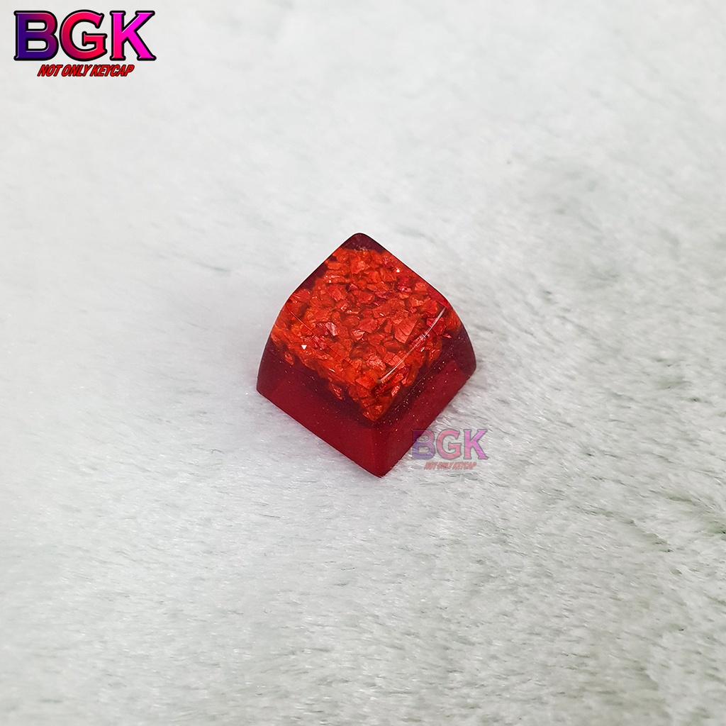 Keycap Lẻ Tinh Thể Đỏ RED Crystal Keycap SA profile ( keycap resin độc lạ )( Keycap Artisan )