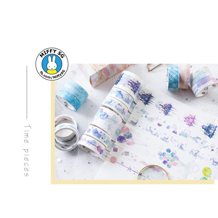 Bộ 3 washi tape GỢN SÓNG