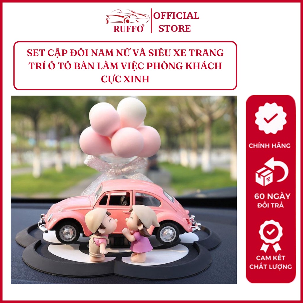 Mô Hình Trang Trí Taplo Xe Hơi Bàn Làm Việc Phòng Khách Cặp Đôi Nam Nữ Đáng Yêu - Phụ Kiện Ô Tô Ruffo Cao Cấp Giá Rẻ