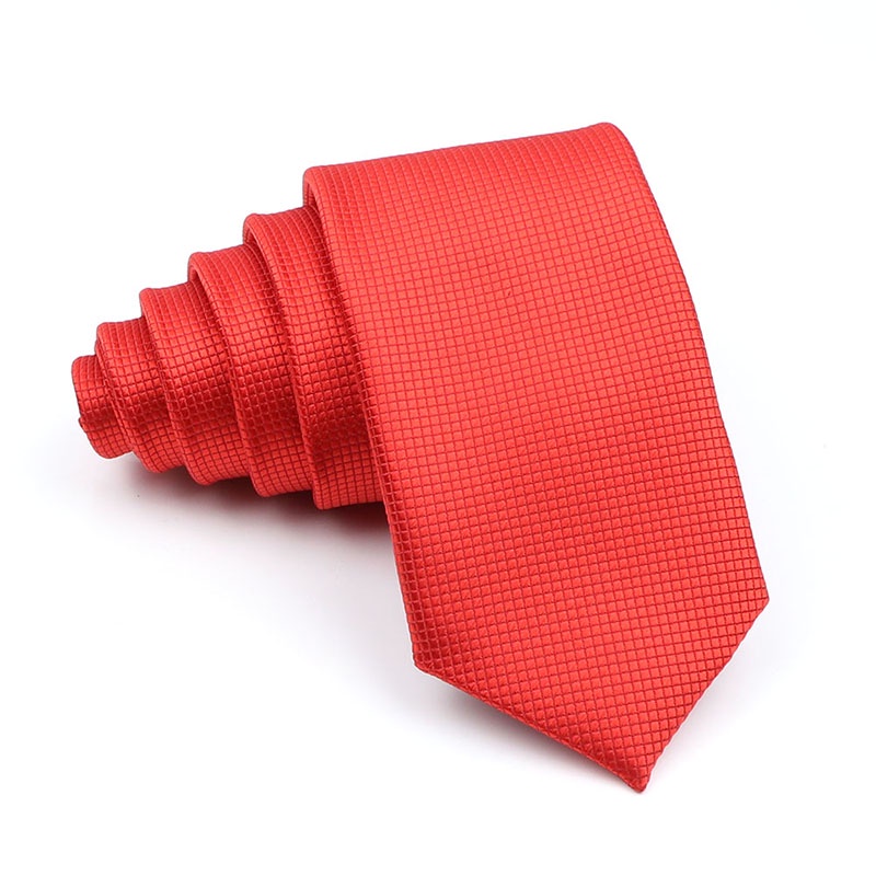 Cà Vạt Bản Nhỏ 6cm Họa Tiết Kẻ Sọc Màu Đen / Đỏ Thời Trang Dự Tiệc Cưới Cho Nam