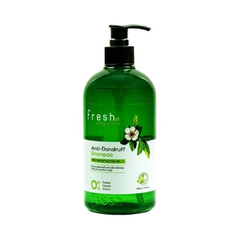 Dầu Gội Ngăn Gàu Fresh Organic Anti-Dandruff Shampoo with Tea Tree Oil Chiết Xuất Tràm Trà 500g