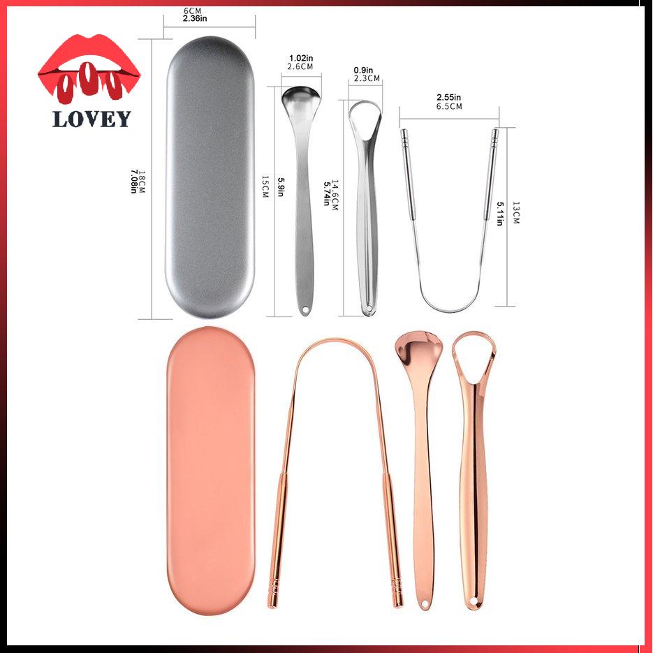 Đồ cạo lưỡi làm từ thép không gỉ vệ sinh răng miệng hiệu quả dành cho người trưởng thành