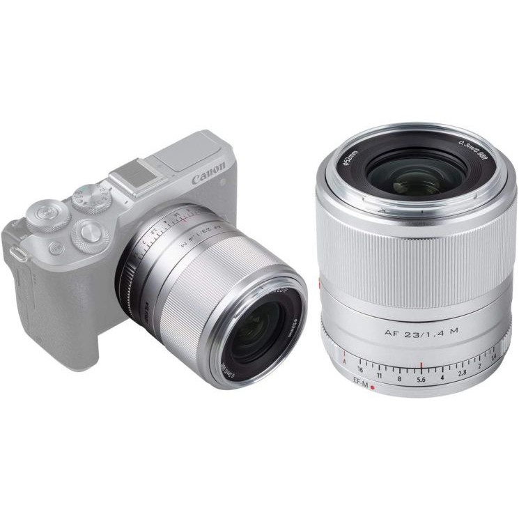 (CÓ SẴN) Ống Kính Viltrox AF 23mm F1.4 STM For Canon EOS M : M3, M5, M6, M10, M100, M200, M50, M50 Mark ii , M6 Mark ii