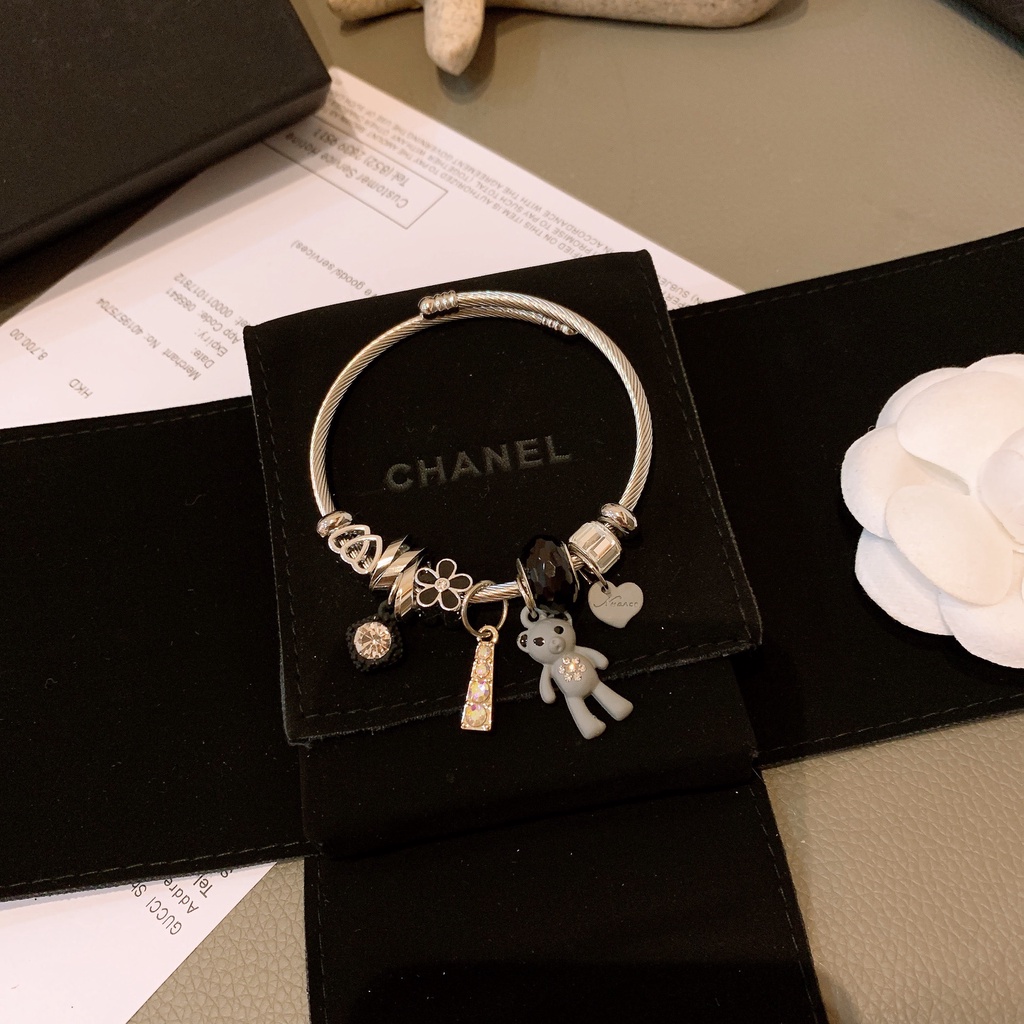Vòng tay pandora, full charm pha lê nhiều màu