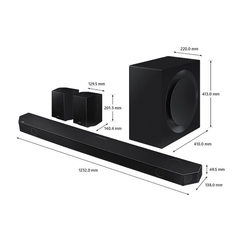 Loa Thanh Soundbar Samsung HW-Q990B/XV 2022 âm thanh vòm 11.1.4 kênh - Hàng chính hãng