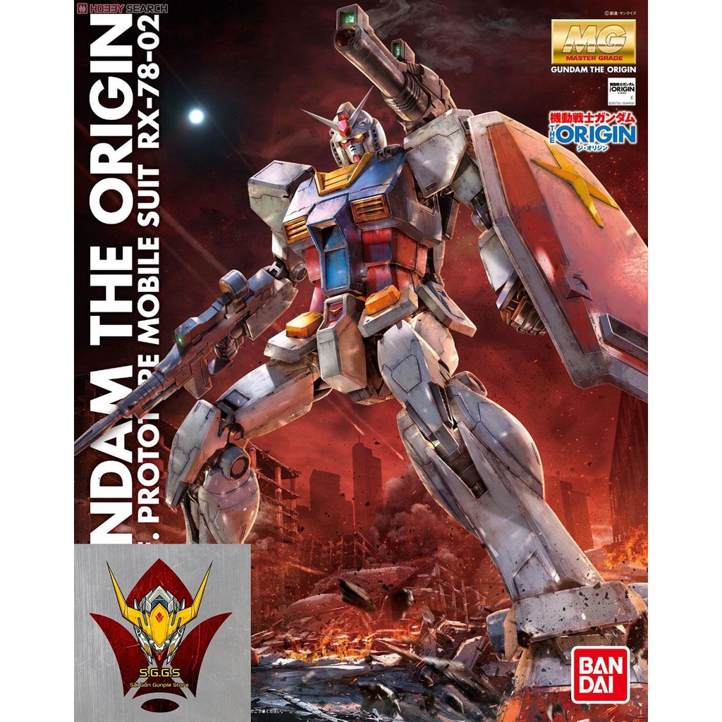 Mô Hình Gundam Mg Rx-78-2 Origin Bandai 1/100 Uc Đồ Chơi Lắp Ráp Anime Nhật