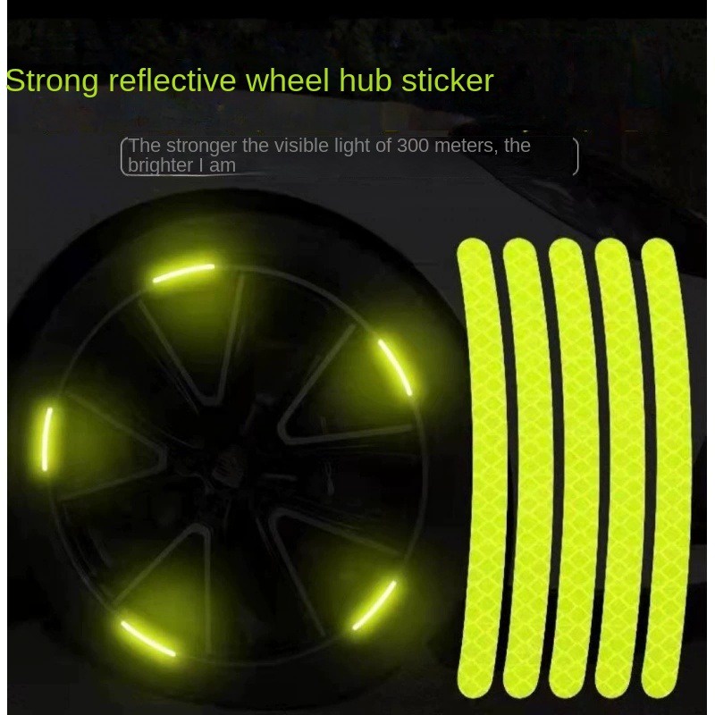 Bộ 20 Miếng Dán logo 3D Phản Quang Trang Trí Bánh Xe Hơi