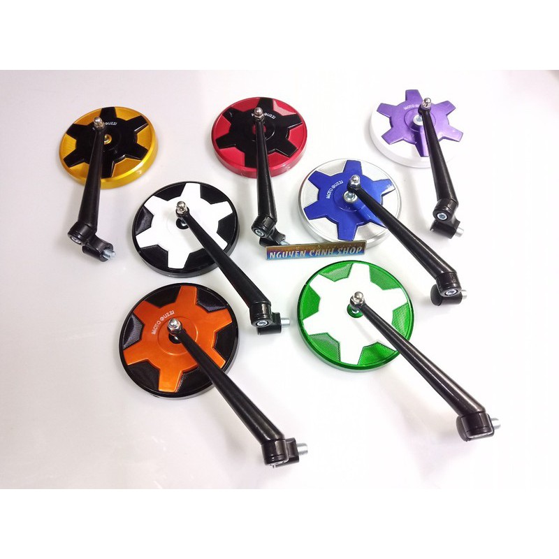 Gương chiếu hậu xe máy mẫu tròn đĩa bay chân 10li