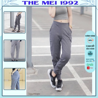 Quần jogger nữ THE MEI 1992 -  jogger nữ len tăm dáng ôm chất dày dặn cực ấm day rút siêu xinh 2021
