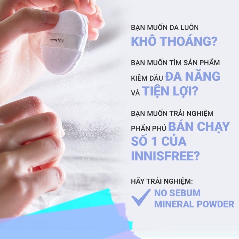 Phấn Phủ Innisfree Kiềm Dầu No Sebum