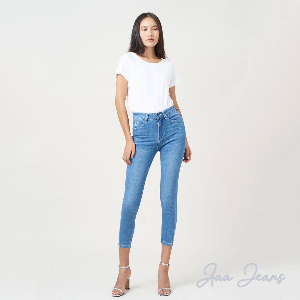 Quần Jean Nữ Màu Xanh Nhạt Ankle Skinny Lưng Cao Aaa Jeans – UCSD RAYON