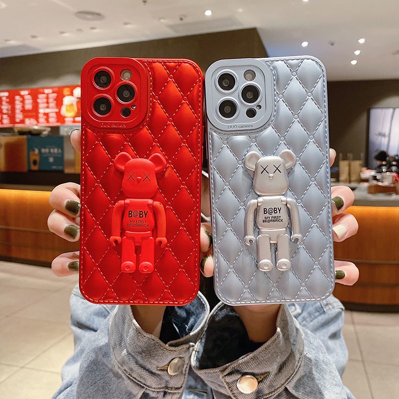 Ốp lưng điện thoại iphone quả trám kèm giá đỡ kaws 7plus x xsmax 11 11promax 12 12pro 12promax 13 13pro 13promax DT17