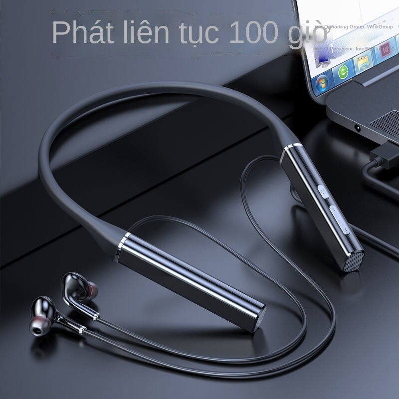 Tai Nghe Bluetooth Không Dây Đeo Cổ Loại Siêu Dài Dùng Khi Chạy Bộ