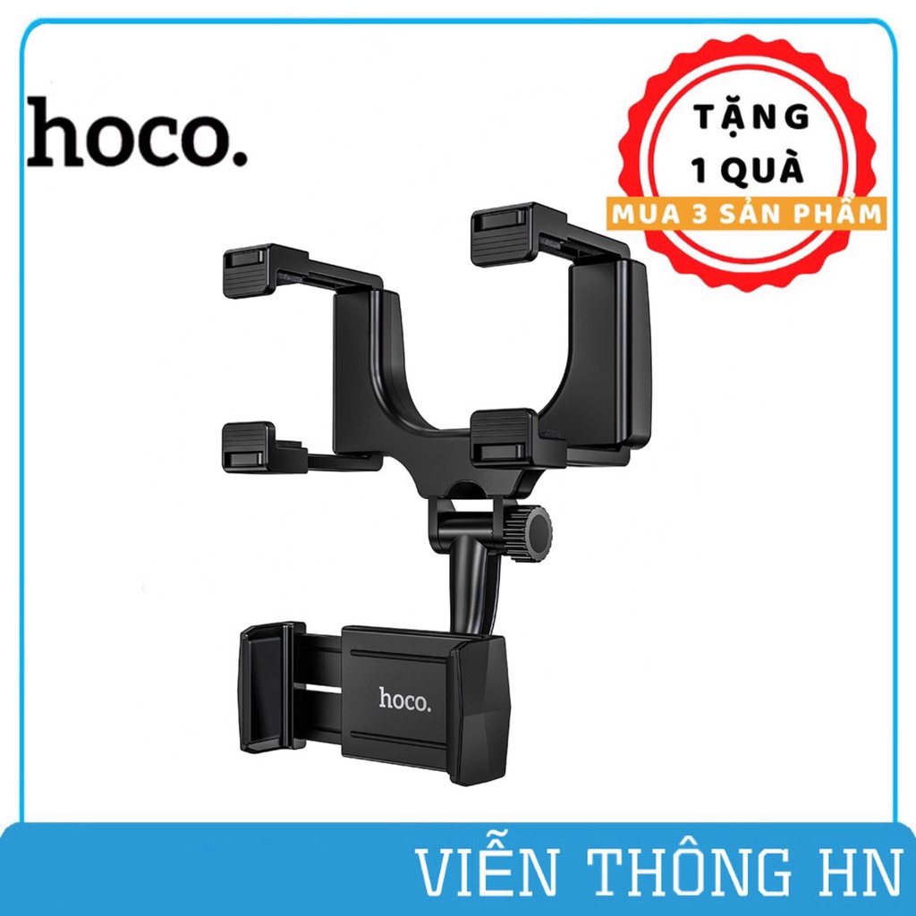 Giá đỡ điện thoại gắn gương chiếu hậu oto Hoco CB70 - kẹp điện thoại chắn chắn cho ô tô xe hơi - vienthonghn