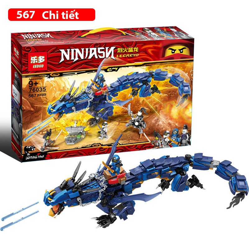 Đồ chơi lắp ráp Rồng Ninja Lego Ninja vơi hơn 800 chi tiết nhựa ABS cao cấp