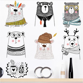 Decal dán tường Thú xinh đáng yêu