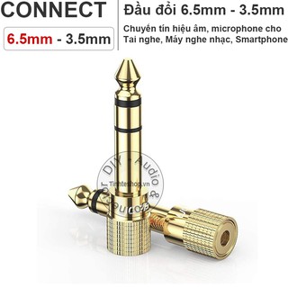 Đầu 6.5 sang 3.5 UGREEN 20503 gold 24k HIFI - 6.5mm to 3.5mm adapter