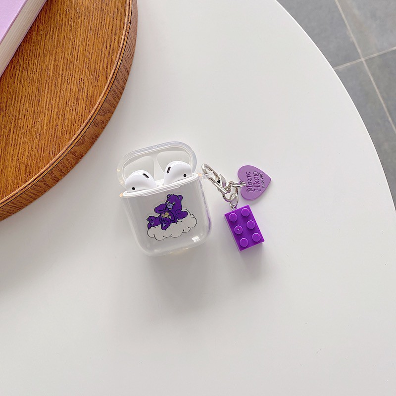 Vỏ Đựng Bảo Vệ Hộp Sạc Tai Nghe Airpods 1 / 2 Hình Chú Gấu Xinh Xắn