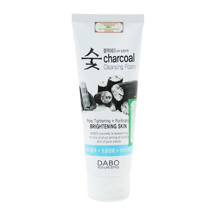 Sữa rửa mặt Than hoạt tính thải độc Hàn Quốc Dabo Charcoal Foam Cleanser 150ml