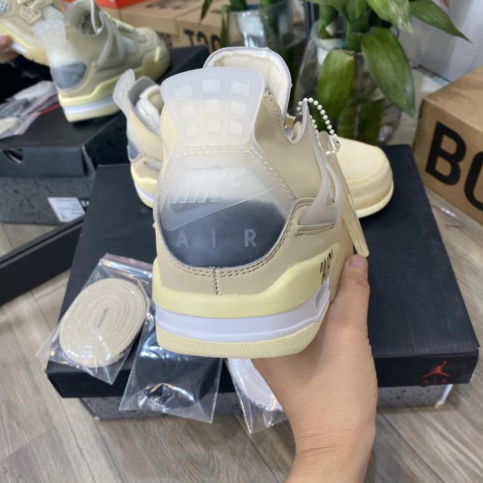 Giày Jordan 4 OFF WHITE, giày thể thao JD4 thời trang nam nữ full box bill phụ kiện