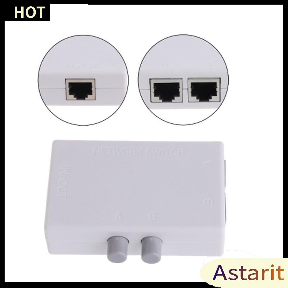 🌟Chất lượng cao nhất🍁100MHz Mini 2 Port Fast Ethernet Switch LAN Network Hub Wired RJ45 Splitter HUB