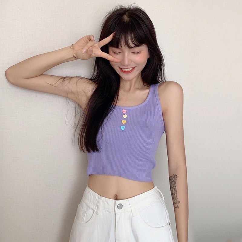 Áo Dệt Kim Phối Nút Thiết Kế Đơn Giản Hợp Thời Trang | BigBuy360 - bigbuy360.vn