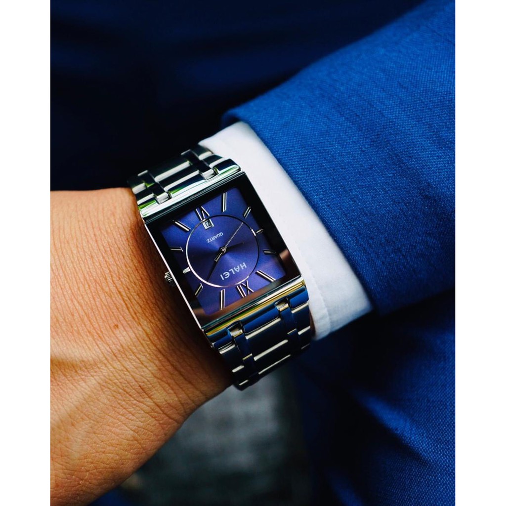 Đồng Hồ Nam HALEI Dây Vàng Cao Cấp Mặt Vuông Lịch Lãm | BigBuy360 - bigbuy360.vn