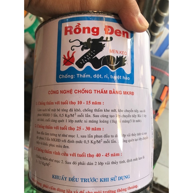 Keo Chống Thấm Rồng Đen Lon 2kg