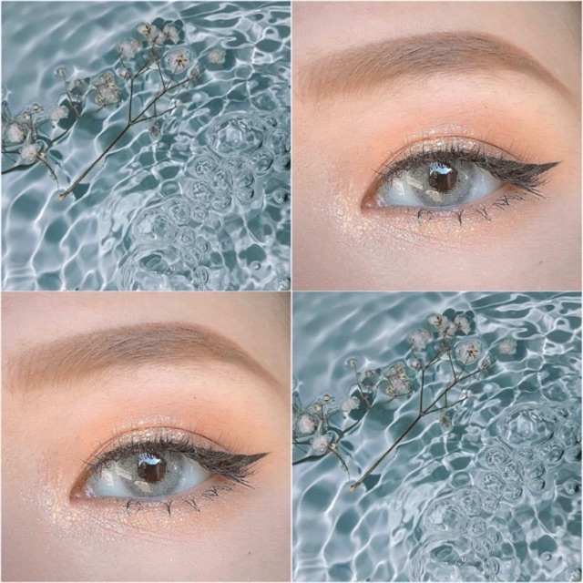 Lens kính áp tròng xám đá sáng cá tính có ảnh thật