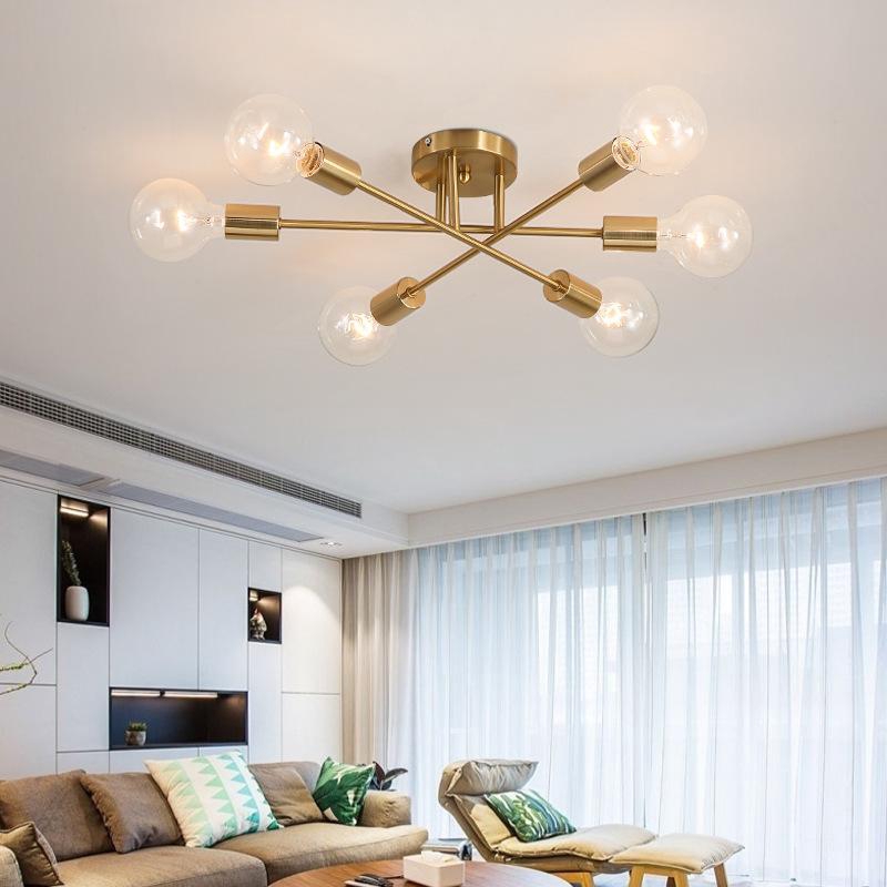 Rotatable đèn cánh tay Chandelier Chandelier vàng Cài đặt bán nhúng