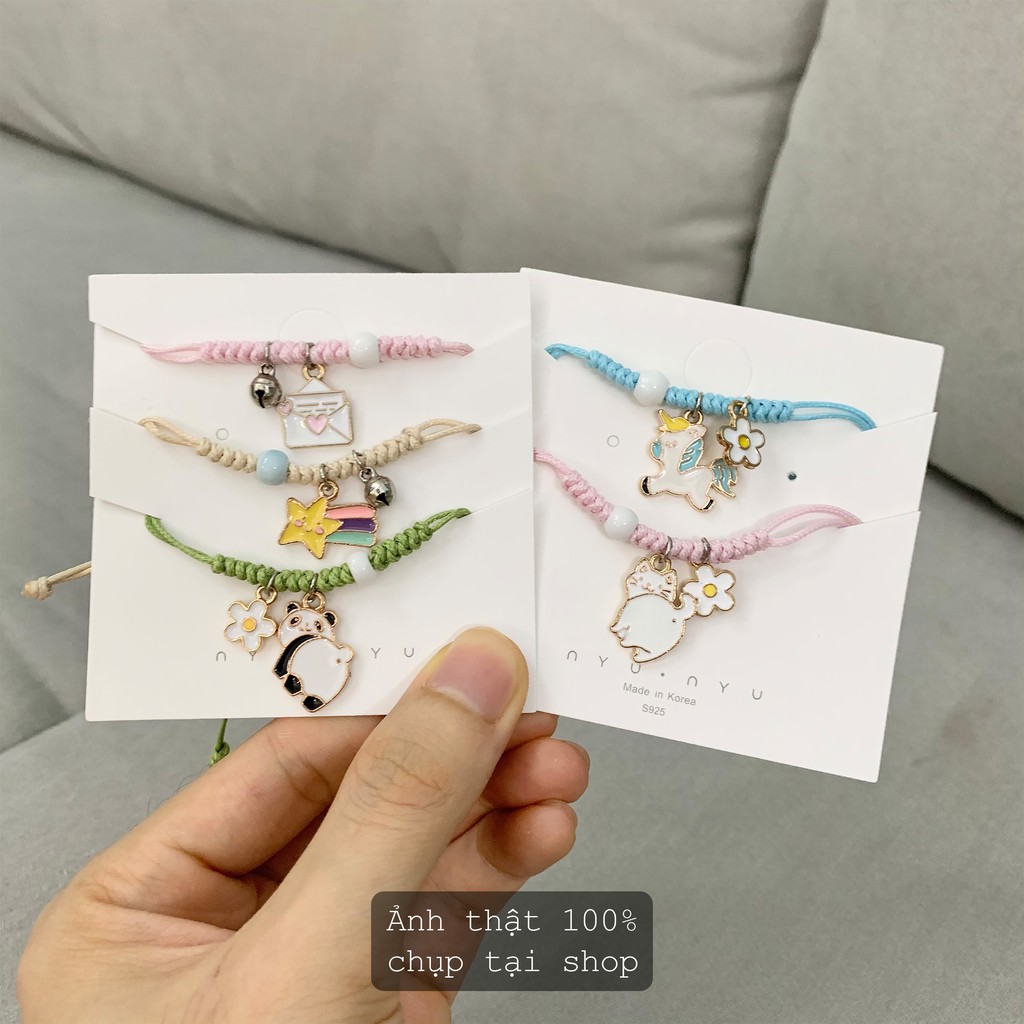 [ẢNH VÀ CLIP THẬT] Vòng tay handmade hình Gấu trúc Panda, Ngựa pony, mèo trắng, sao băng nhiều màu sắc dễ thương cute | BigBuy360 - bigbuy360.vn