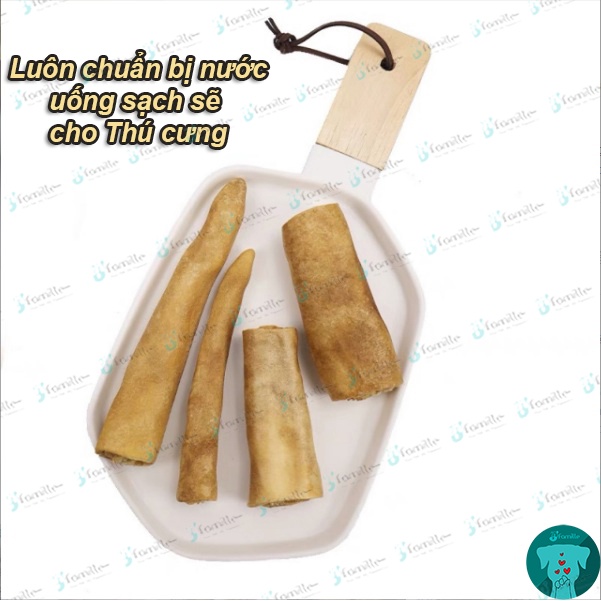 Treat thưởng cho Chó JFamille, Đuôi Bò sấy, độ mềm vừa phải, dễ tiêu hóa, bổ sung Collagen và dinh dưỡng. JF189
