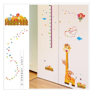 Decal thước đo hươu và khỉ con