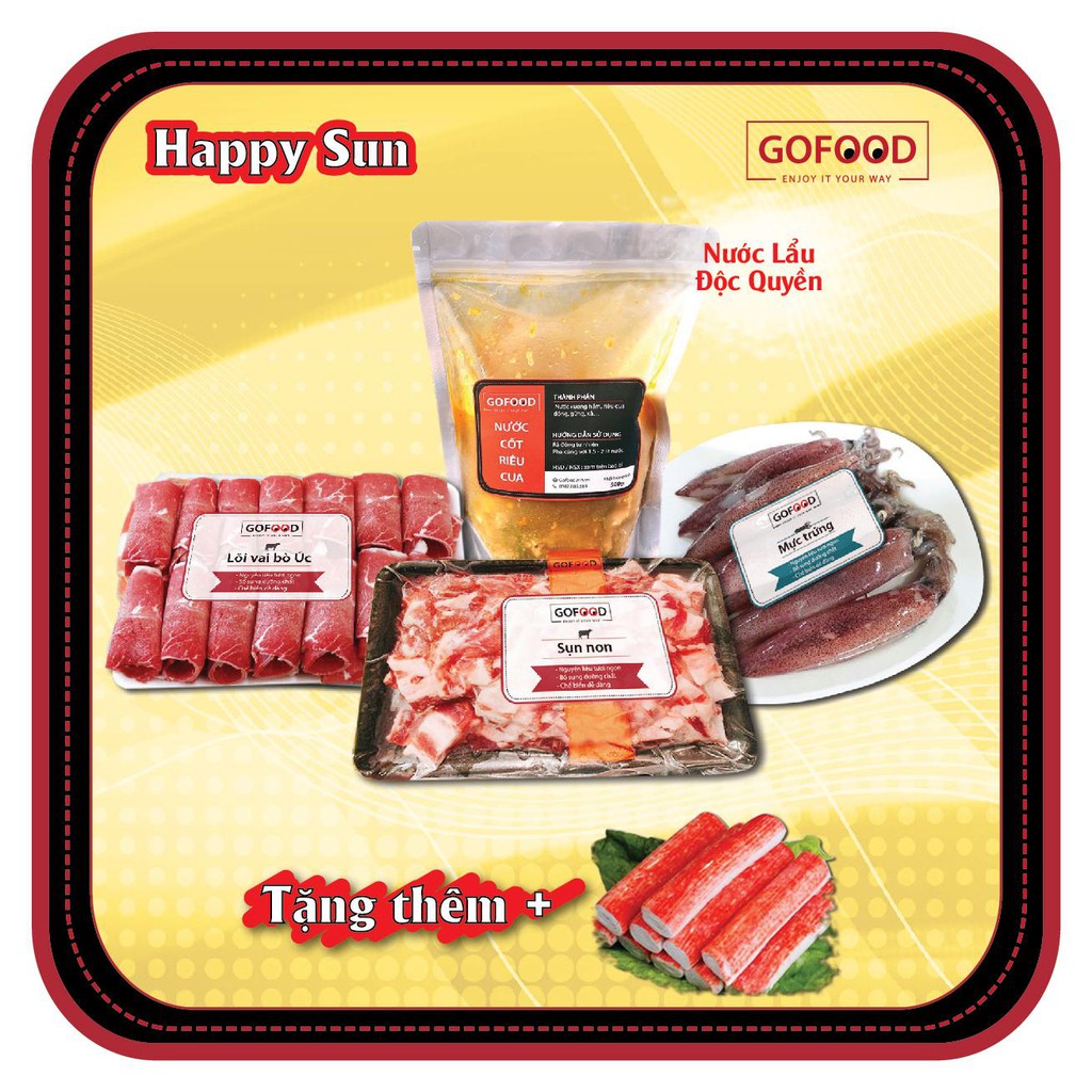 COMBO HAPPY SUN - LẨU RIÊU CUA HẢI SẢN