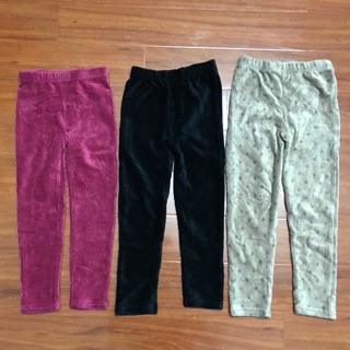 Quần legging nhung tăm bé gái