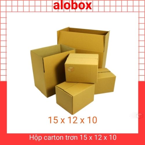 Thùng carton nhỏ - hộp giấy đóng hàng - thùng bìa carton đủ size, lẻ 1 hộp 15x12x10 giao hỏa tốc HCM  - alobox.