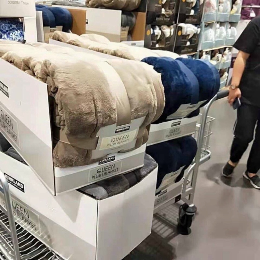 ⚠️FREESHIP⚠️Chăn lông cừu KirkLand  Mỹ, Size Queen 248 x 233cm, Chăn nhập khẩu từ Mỹ